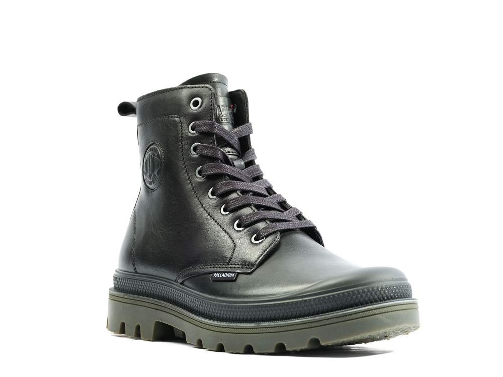 Botas De Invierno Palladium PAMPA ATELIER HI LEATHER Mujer Negras | Costa Rica-21908